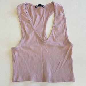 Zara Cropped Razor Back Tank